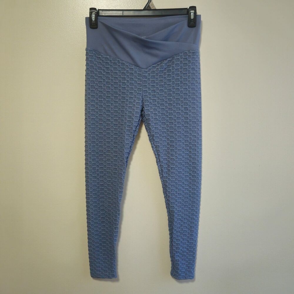 ShoActive Honeycomb Capri Leggings Cross Over Tiktok Booty Scrunch Women Large